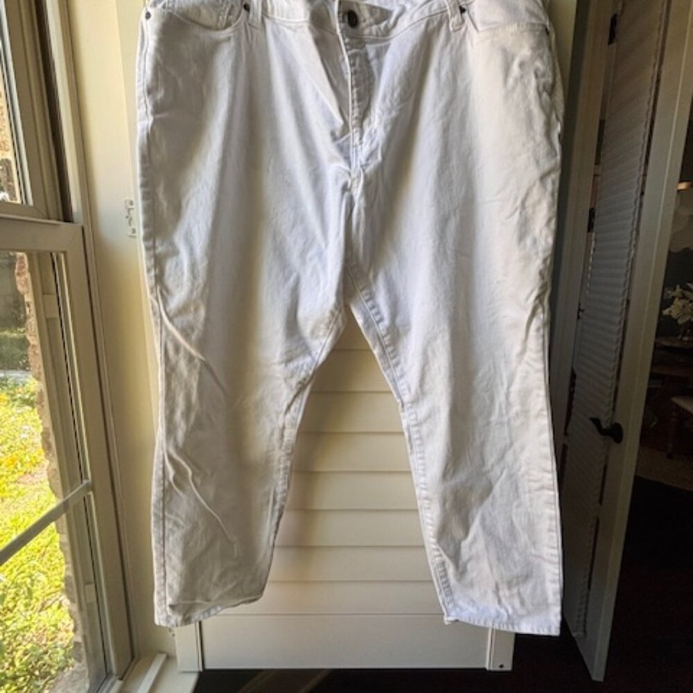 KUT FROM THE KLOTH Women Size 20W Denim Jeans White Catherine Slouchy Boyfriend